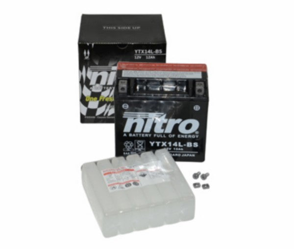 Accu YTX14L-BS (NTX14L-BS) 14amp nitro