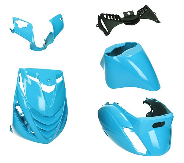 Kappenset model SP EVO-2 dicht (porsche GT-3 blue) zip2000 blauw DMP 5-delig