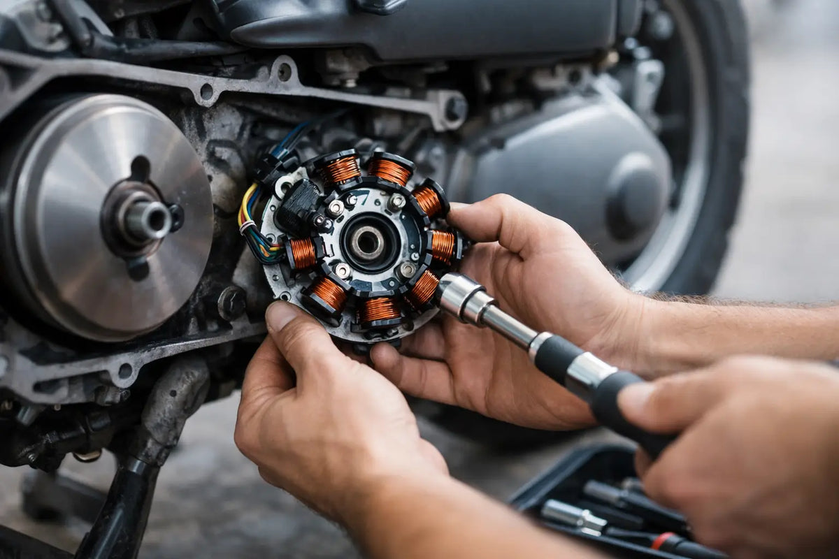 Stator scooter zelf vervangen zonder giswerk