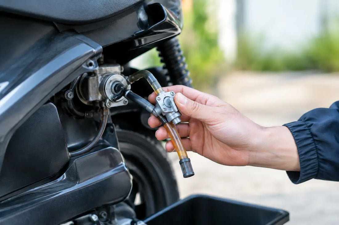 Benzinekraan scooter testen bij startproblemen