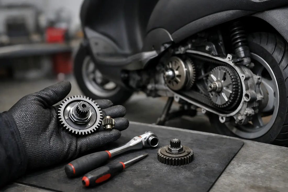 Piaggio Zip starttandwiel vervangen