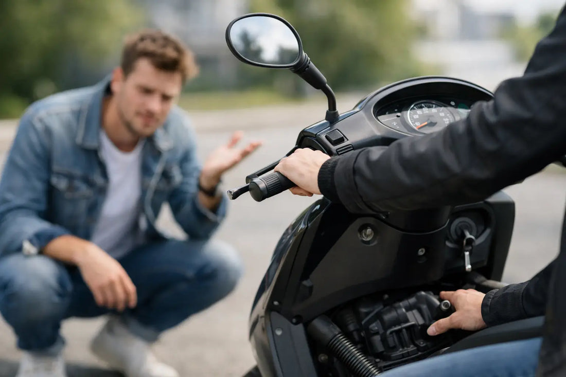 Waarom slaat scooter af bij gas geven?
