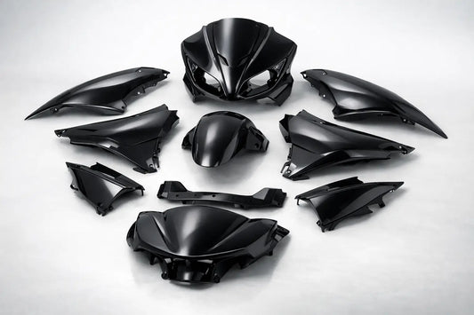 Zwart metallic kappenset Gilera Runner 9-delig