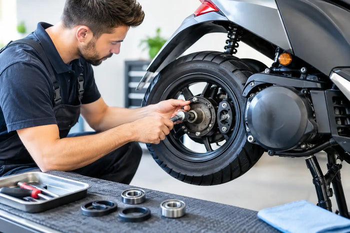 Scooter wiellager vervangen in 8 stappen