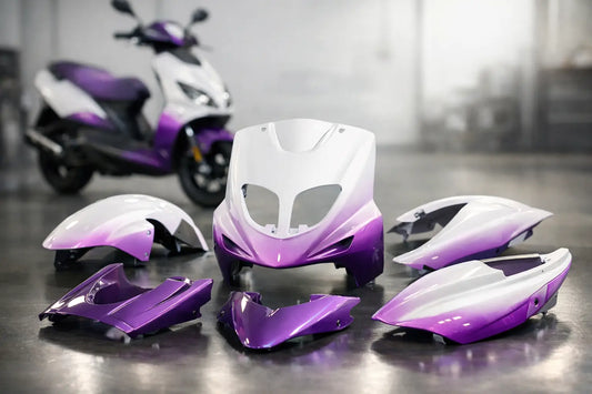 Gilera Stalker kappenset parelwit tot lila, 7-delig