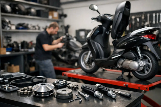 Scooter onderdelen montage werkplaats