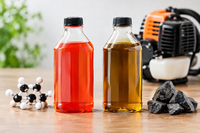 Synthetische versus minerale tweetaktolie