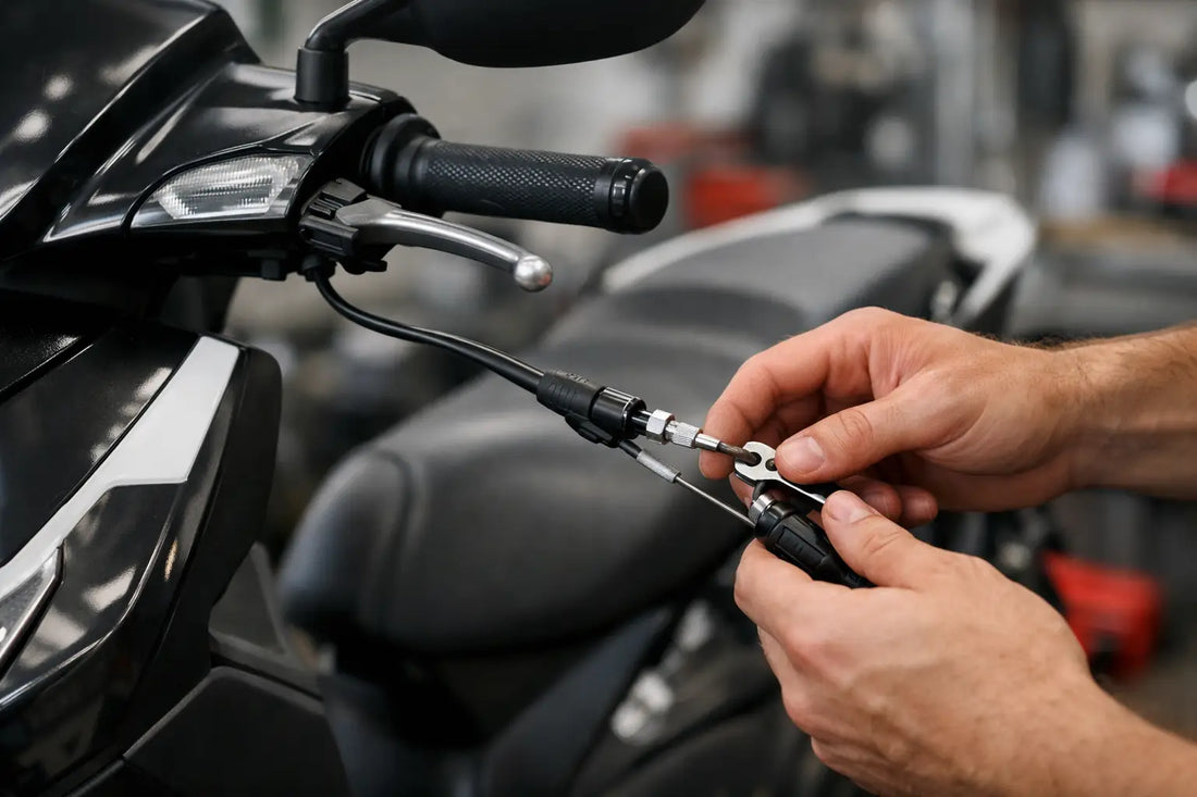 Piaggio Typhoon gaskabel afstellen in 7 stappen