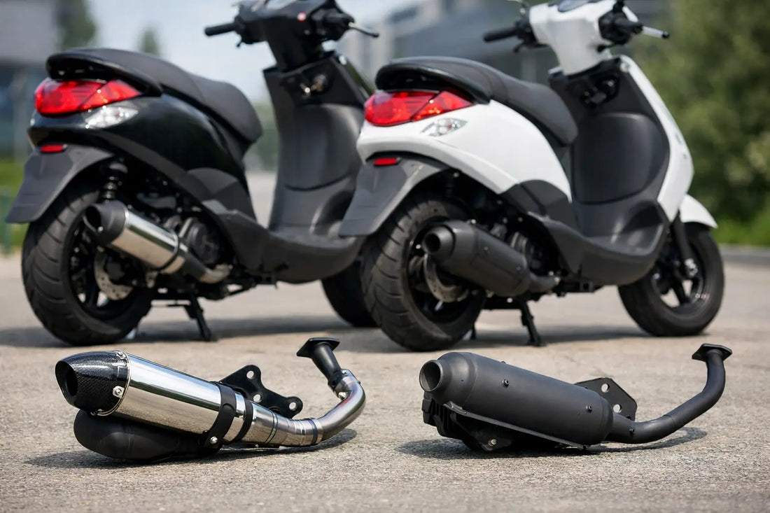 Sportuitlaat versus origineel Piaggio Zip