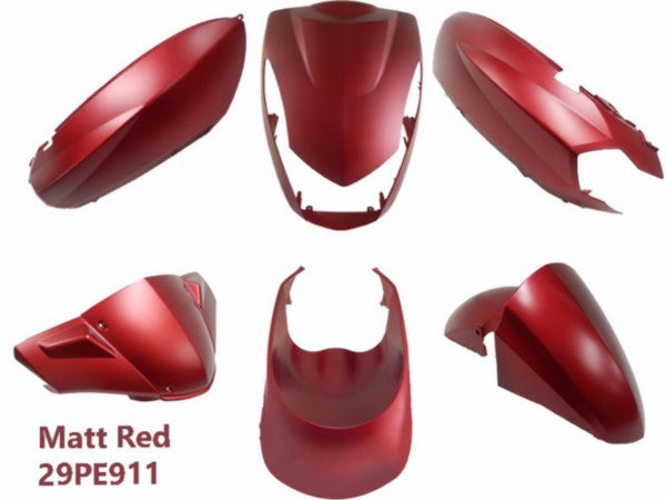 Kappenset kisbee rood mat 6-delig