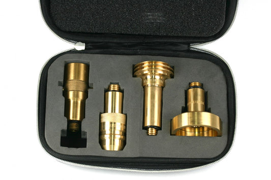 GAS LPG NIPPEL SET 10 MM AANSLUITING 4 DELIG IN TASJE