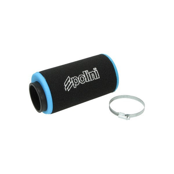 Powerfilter recht 60mm zwart/blauw polini