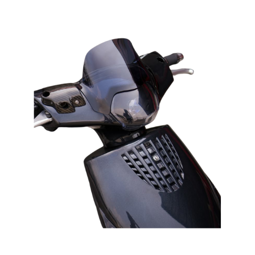 Windscherm Laag Indo Style Glans Zwart voor Piaggio Zip