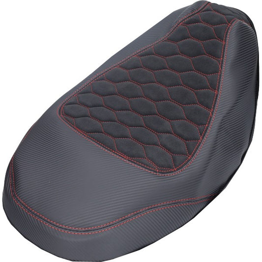 Buddydek Designo Alcantara zwart/rood Zip2000