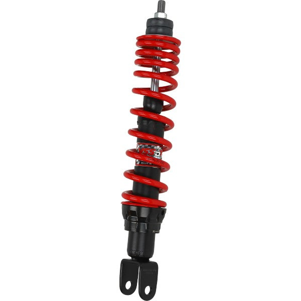 Schokbreker yss hybrid DTG 300mm zwart/rood past op gilera runner, nrg, sco piaggio 2t, zip 4t, zip sp, et2-et4, vespa lx, vespa S