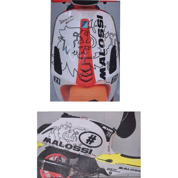 Stickerset Malossi trophy racing Vespa sprint/Primavera