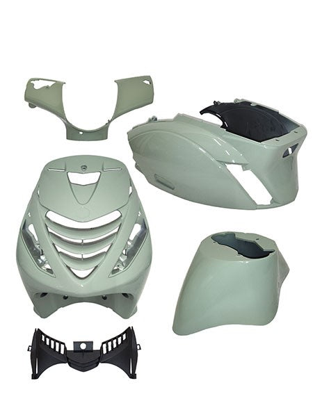 Kappenset model SP EVO-1 Porsche dakar shade green zip2000 groen/ glans DMP 5-delig