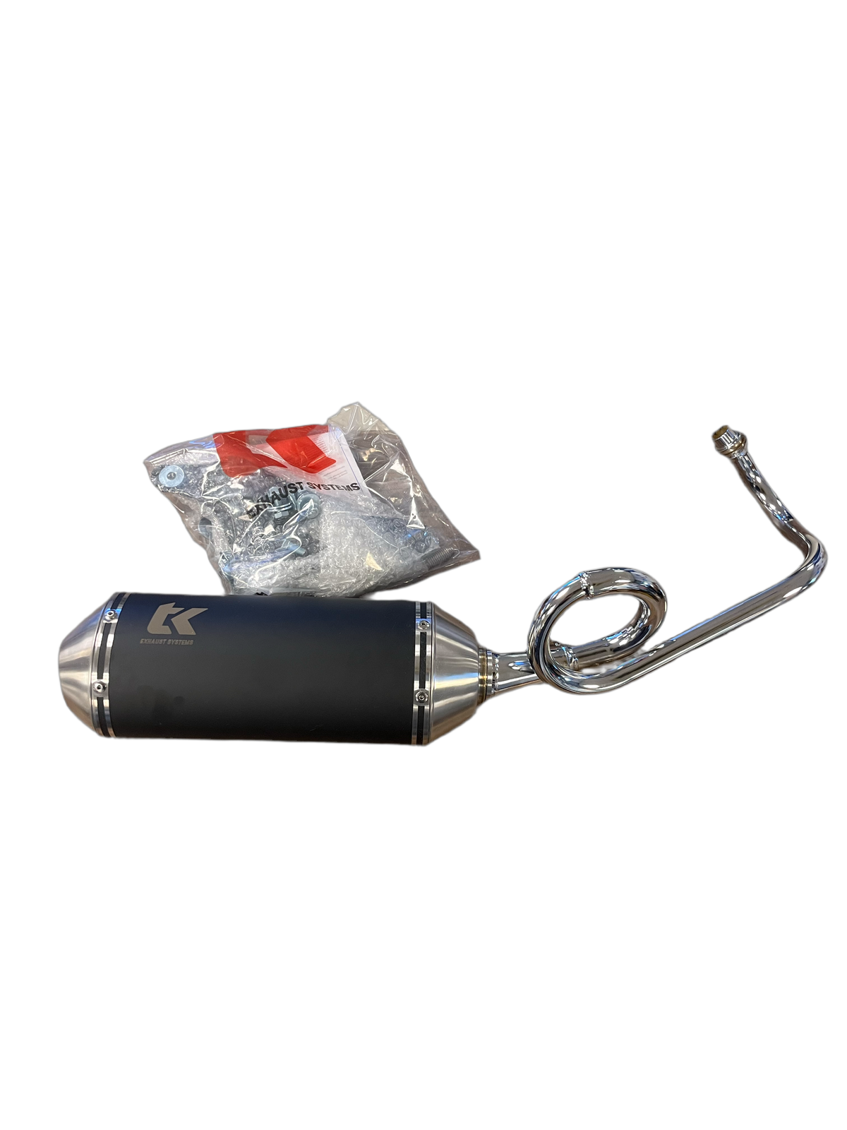 Uitlaat Turbokit Piaggio Zip 4 Takt 2V chrome bocht
