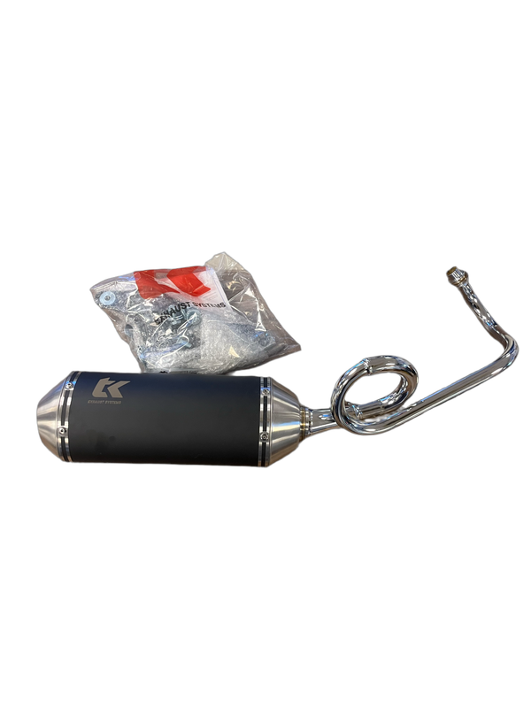 Uitlaat Turbokit Piaggio Zip 4 Takt 2V chrome bocht