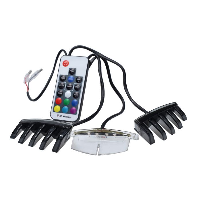 Led verlichting dmp voorscherm boven (grill) RGB 3-delig past op zip sp, zip2000