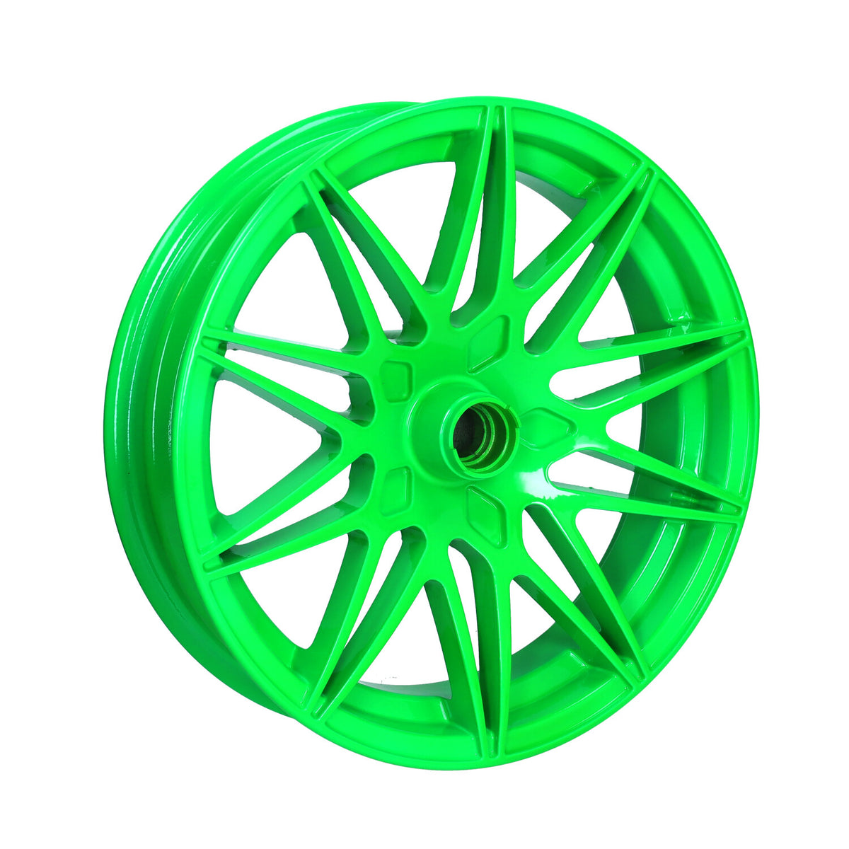 Velgenset Special Oversize Fast Arrow Pro 12+11 Inch Fluor groen Zip2000, Zip 2T, Zip 4T