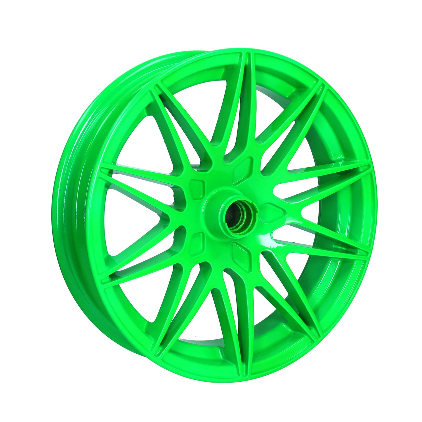 Velgenset Special Oversize Fast Arrow Pro 12+11 Inch Fluor groen Zip2000, Zip 2T, Zip 4T