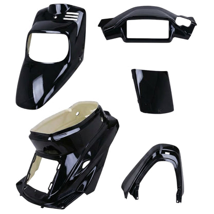 Plaatwerkset Zwart Glans 5-Delig voor Yamaha BW's / MBK Booster (Tot 2004)