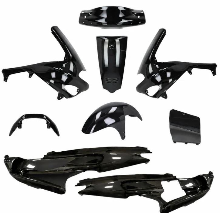 Plaatwerkset Kappenset origineel model zwart metallic 9-delig gilera runner 50/125/180