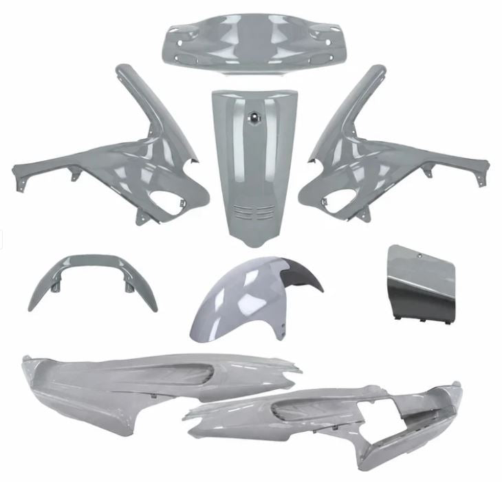 Plaatwerkset origineel model nardo grijs 9-delig gilera runner 50/125/180