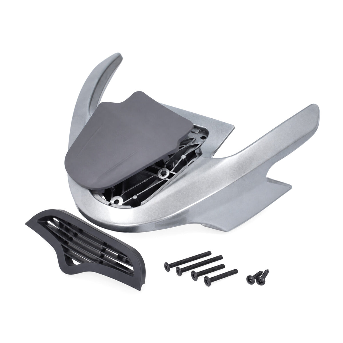 Achterspoiler compleet (+ rooster + afdekkapje) SP PRO zilver gilera runner 50/125/180