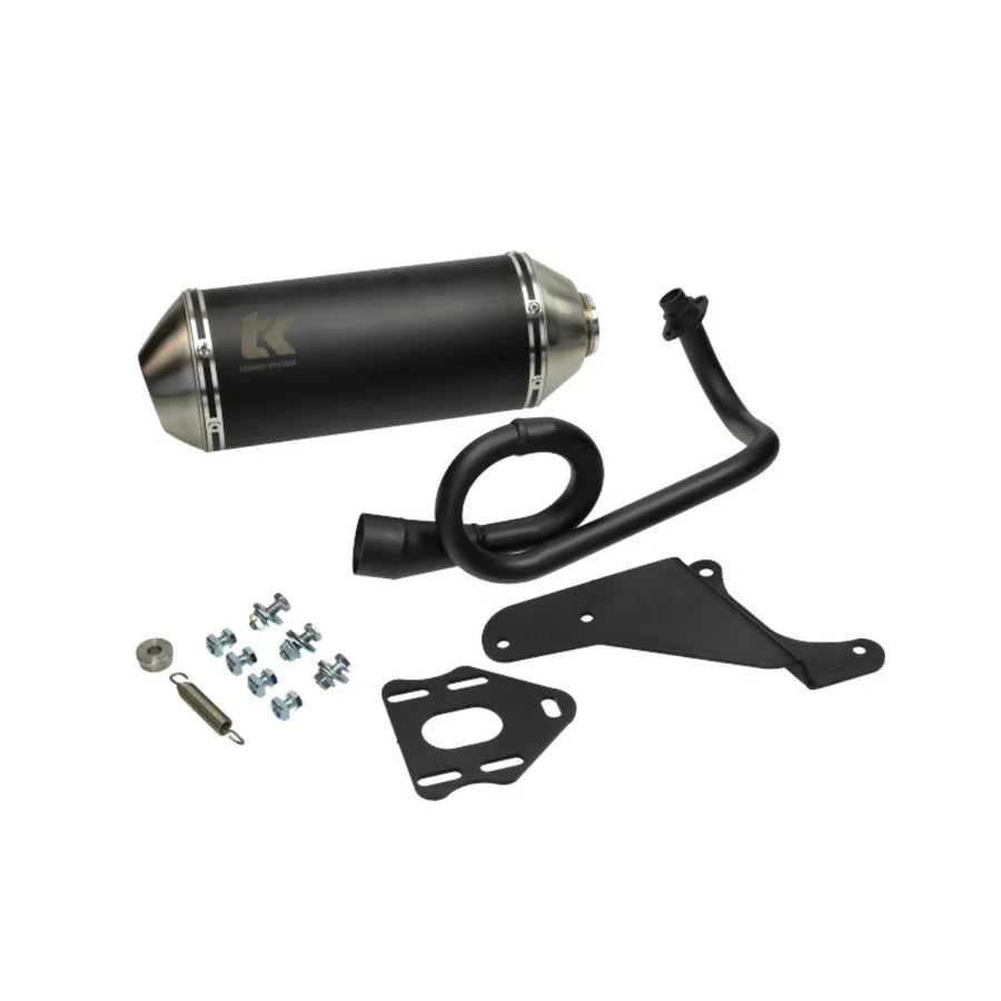 Uitlaat Turbokit Piaggio Zip 4 Takt 2V zwarte bocht