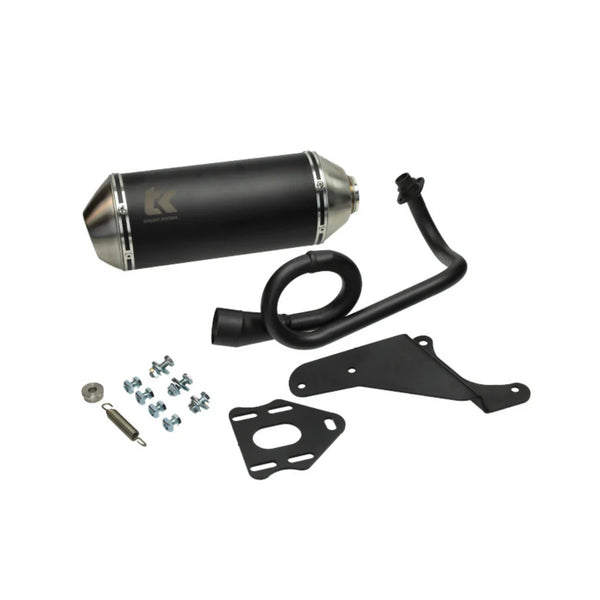 Uitlaat Turbokit Piaggio Zip 4 Takt 2V zwarte bocht