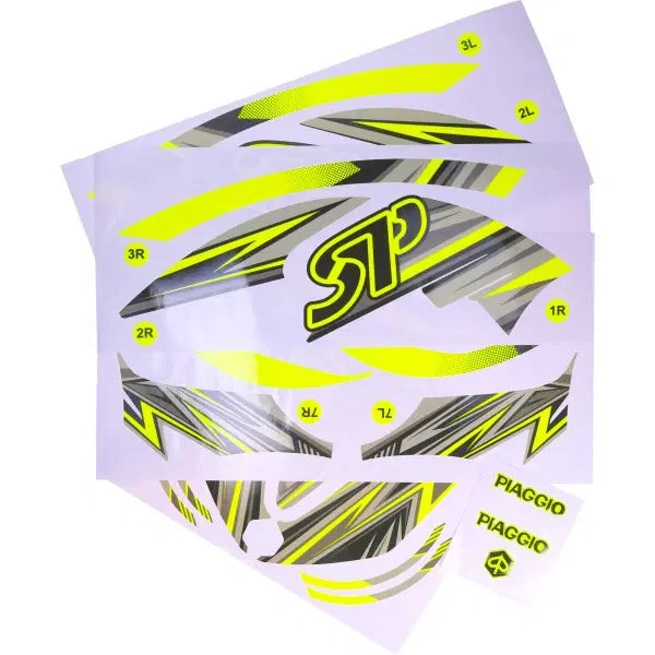 GP1 Zip SP stickerset Fluor geel 16-delig