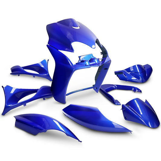Plaatwerkset / Kappenset Metallic Blauw Sparco Yamaha Jog R / RR MBK Mach G 9 delig H.R.R.