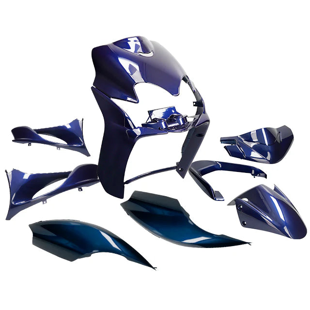 Plaatwerkset / Kappenset Metallic Blauw Yamaha Jog R / RR MBK Mach G 9 delig H.R.R.