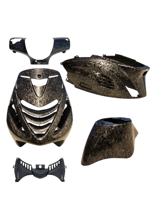 Plaatwerkset DMP model SP RS-1 air forged carbon look 5-delig zip 100/125, zip2000