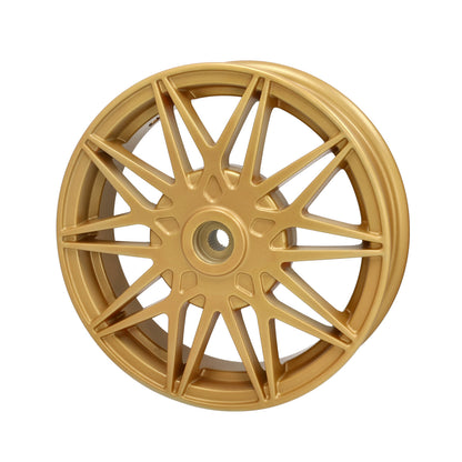 Wielset Fast Arrow Pro 11 en 12 inch wiel + oversized remschijfset goud piaggio, zip 2t , zip 4t, zip2000