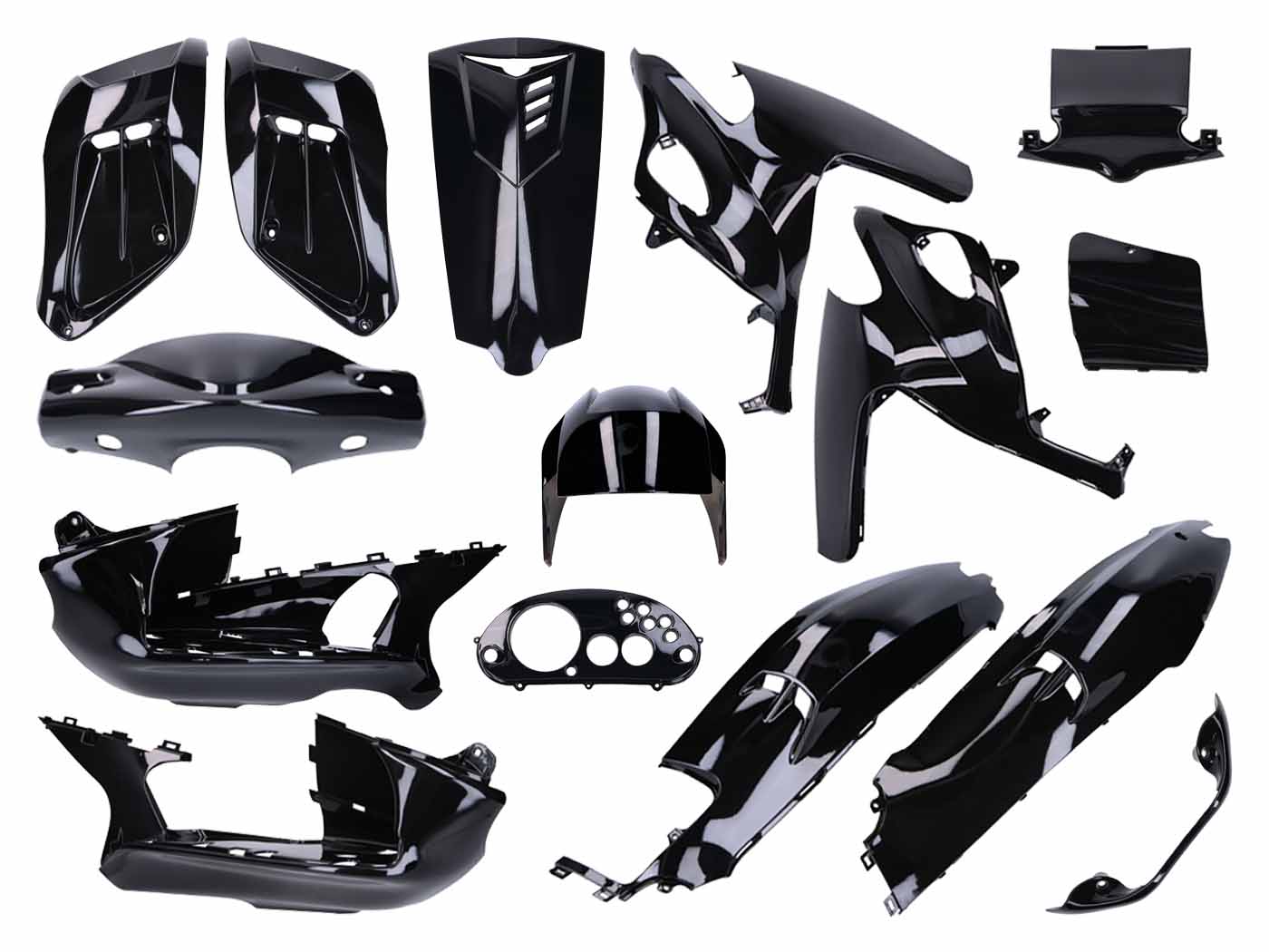 Plaatwerkset DMP zwart metallic 15-delig gilera runner 50, runner 125cc 2t, runner 180cc 2t
