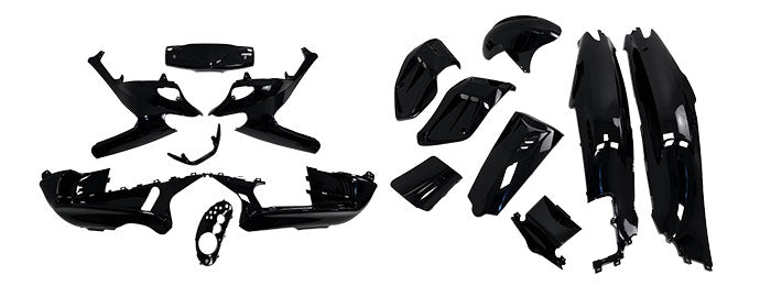 Plaatwerkset DMP zwart metallic 15-delig gilera runner 50, runner 125cc 2t, runner 180cc 2t