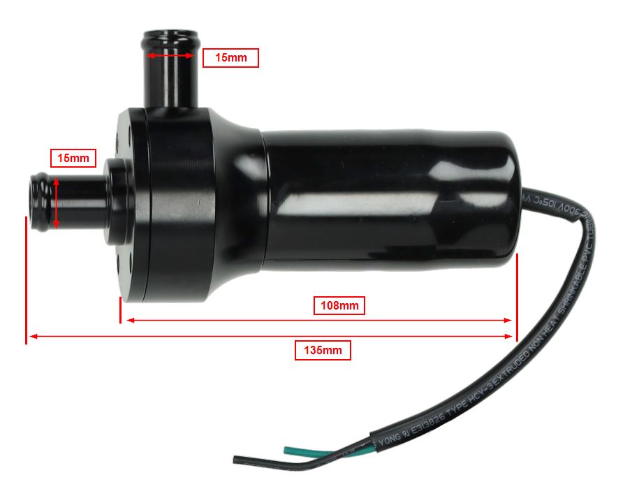 Waterpomp BGM PRO 12v universeel 15mm bgm6300