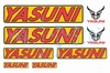 YASUNI STICKERSET GEEL/ROOD 290 X 180 MM 