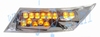 KNIPPERLICHTSET LED ZIP 2000 ACHTER CHROOM/BLANK RGD COMPL 